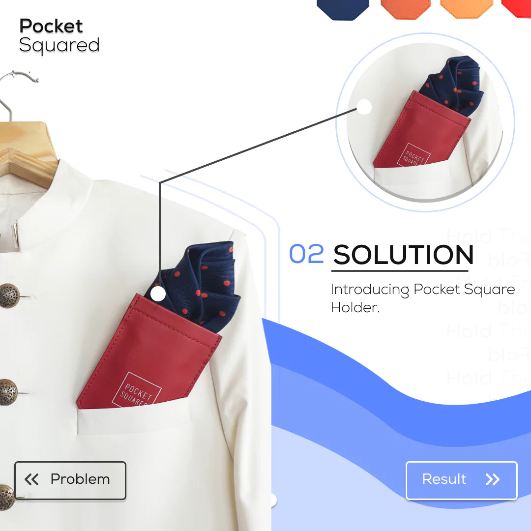 Beige Pocket Square Holder