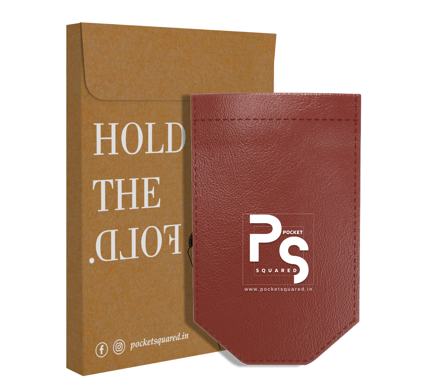 Matte Brown Pocket Square Holder